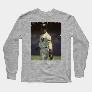 Rickey Henderson in New York Yankees Long Sleeve T-Shirt